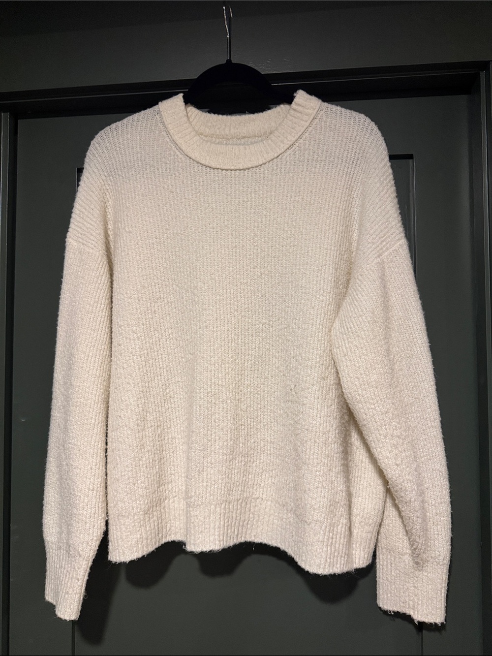 American Eagle Outfitters Cream Crewneck Sweater